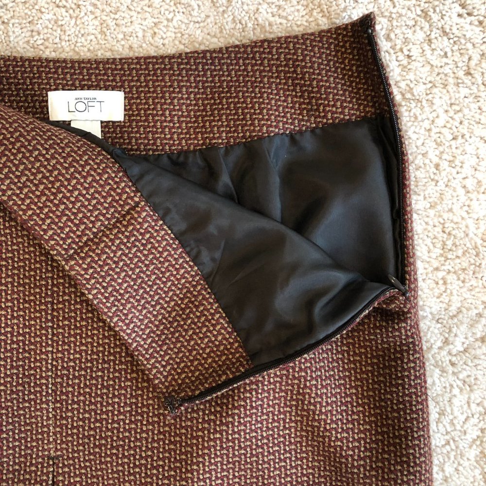 Ann Taylor Loft Wool Knee-Length Skirt Size 8 - Picture 6 of 10